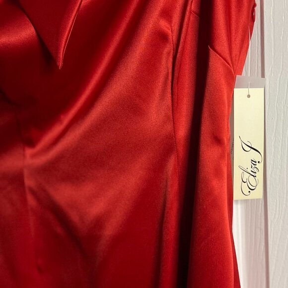 Eliza J one shoulder she red dress size 12 - Picture 7 of 10